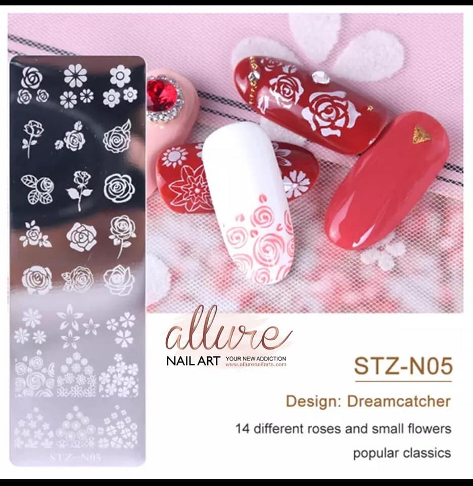 STZN05 Roses Flower Stamping Plate