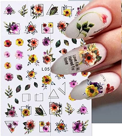 Holographic Flower Nail Sticker L051