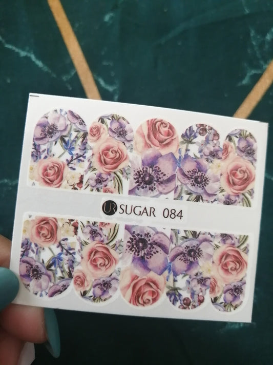 Flower Nail Decal