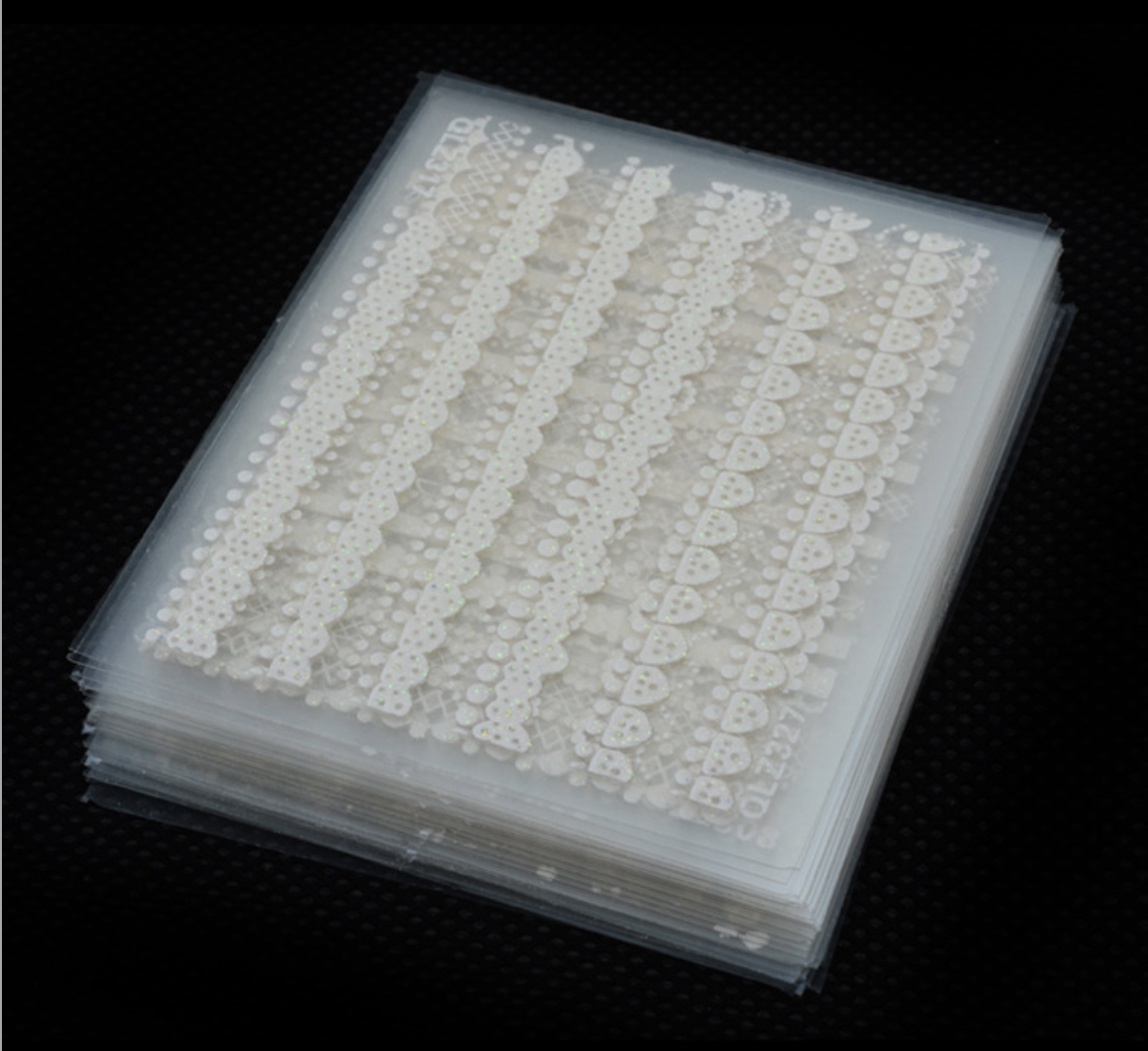 Lace White Nail Art Sticker