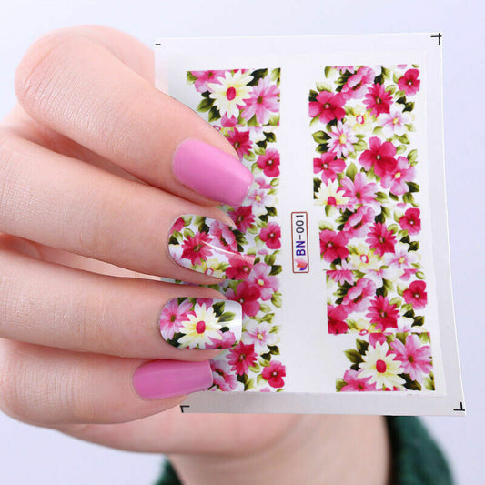 Flower Nail Decal