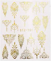 Gold Metallic Lace Nail Decal