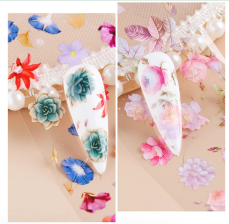 Autumn Maple Leaves Flower Nail Art Foil Set Box
