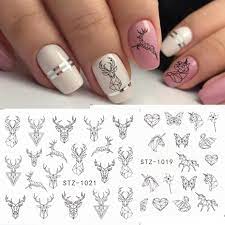 Geometric Animal Unicorn Butterfly Swan Heart Nail Decal
