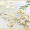 White Net Gold Foil Nail Mesh Net Foil Nail Art