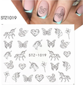 Geometric Animal Unicorn Butterfly Swan Heart Nail Decal
