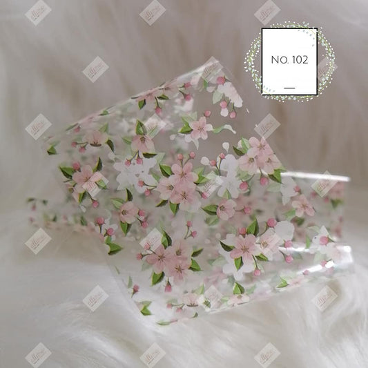 Floral Flower Foil Nail Transfer