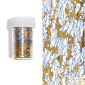 Blue Net Gold Foil Nail Mesh Net Foil Nail Art