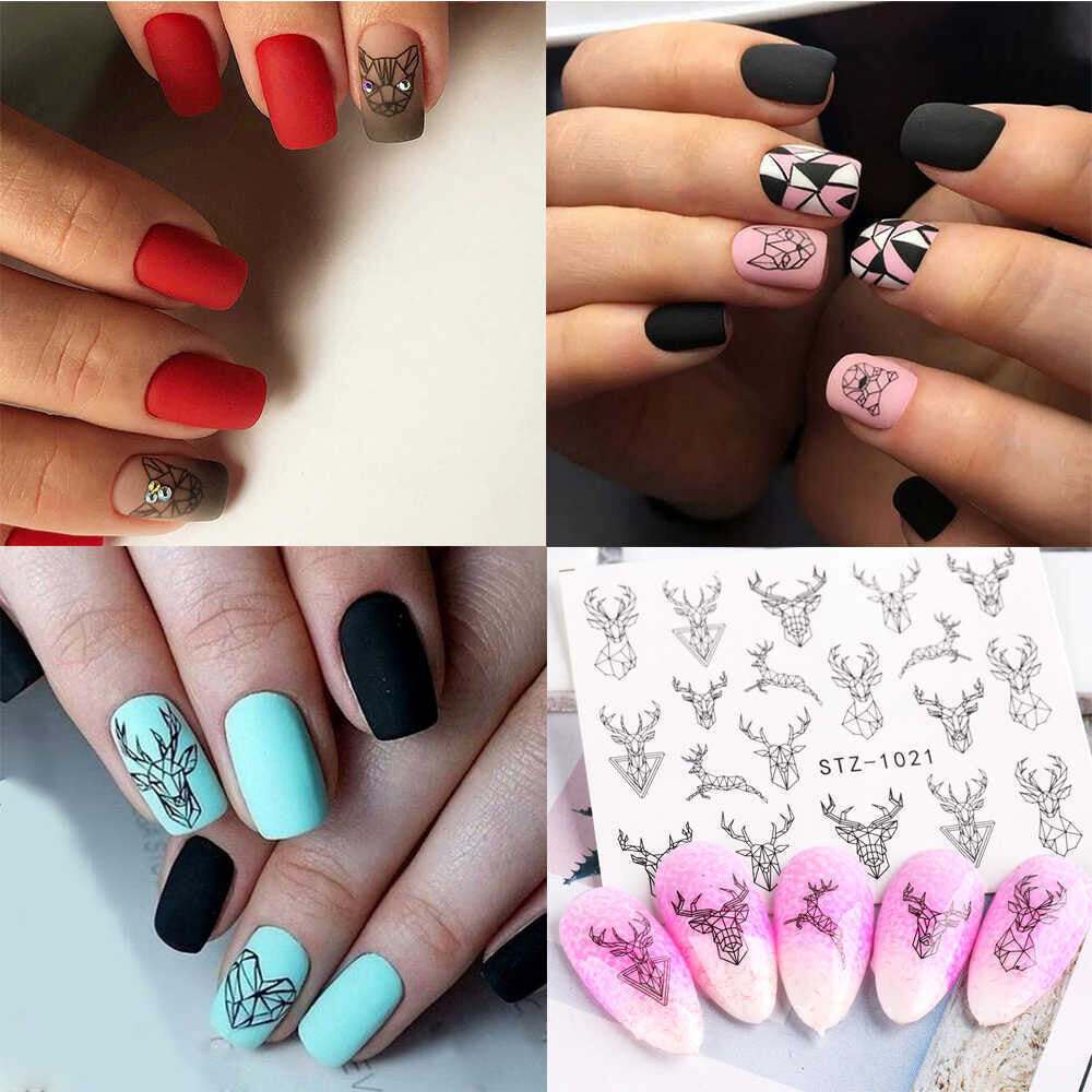 Geometric Animal Deer Nail Decal