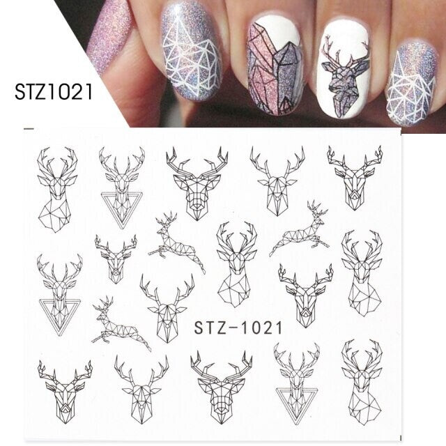 Geometric Animal Deer Nail Decal