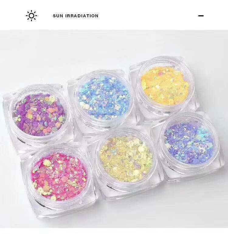 Color Change Glitter 6pcs