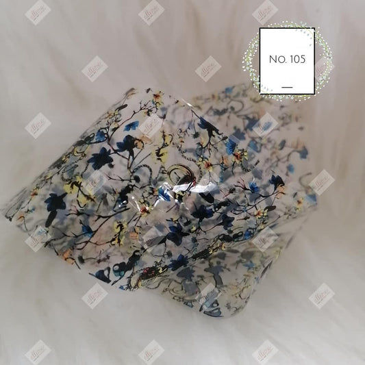 Floral Flower Foil Nail Transfer