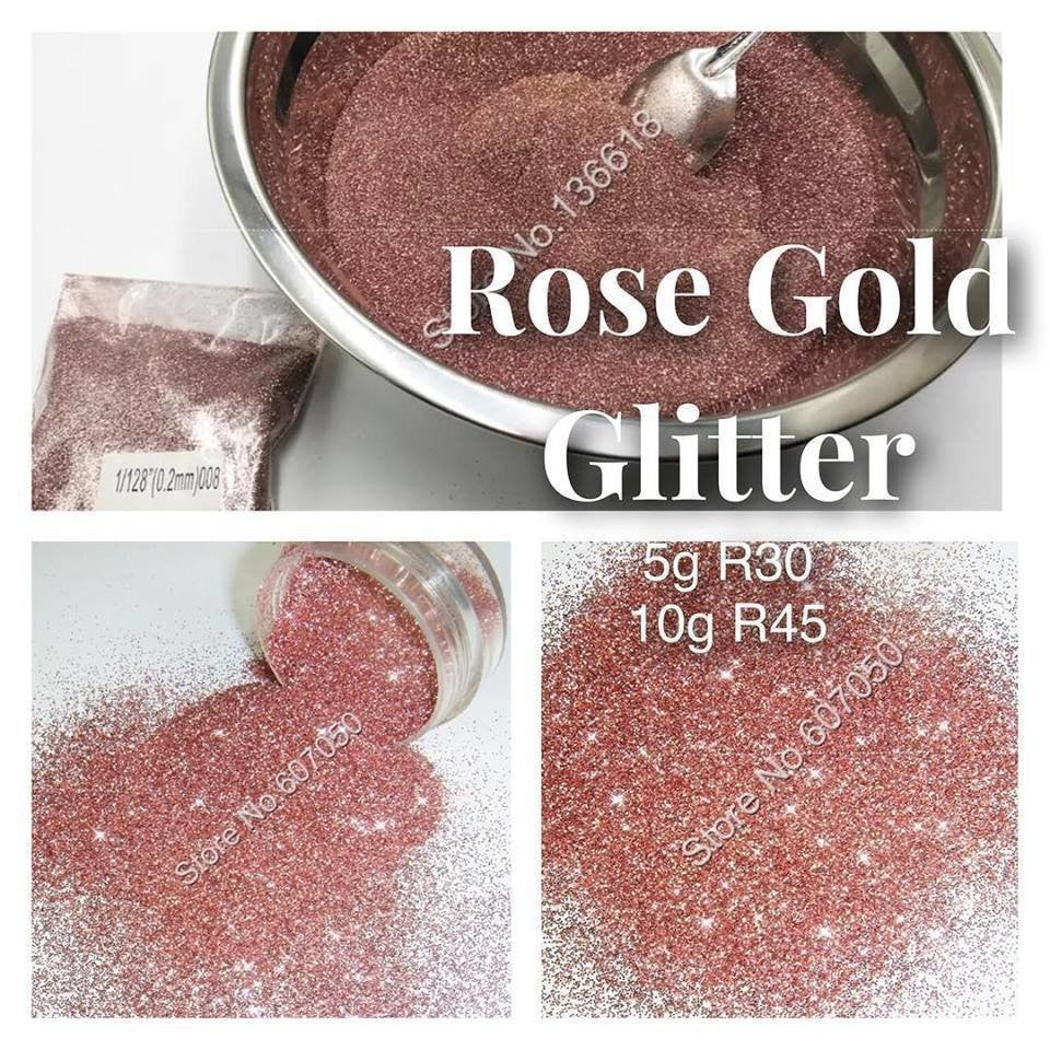 Metallic Dark Rose Gold Glitter