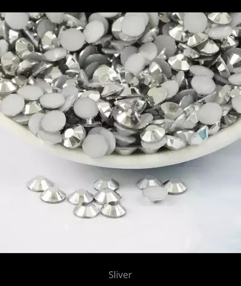 Silver 1mm Rhinestones Nail Art Decoration