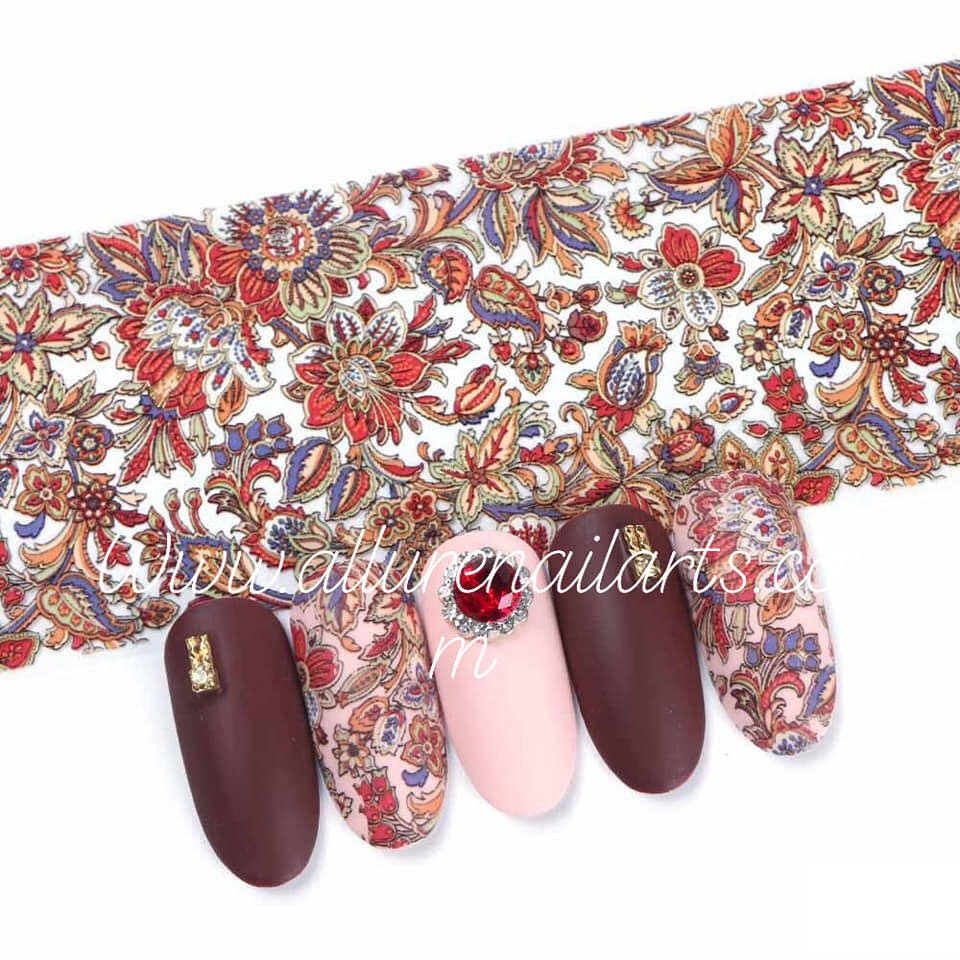 Paisley Mandala Bohemian Foil Nail Transfer