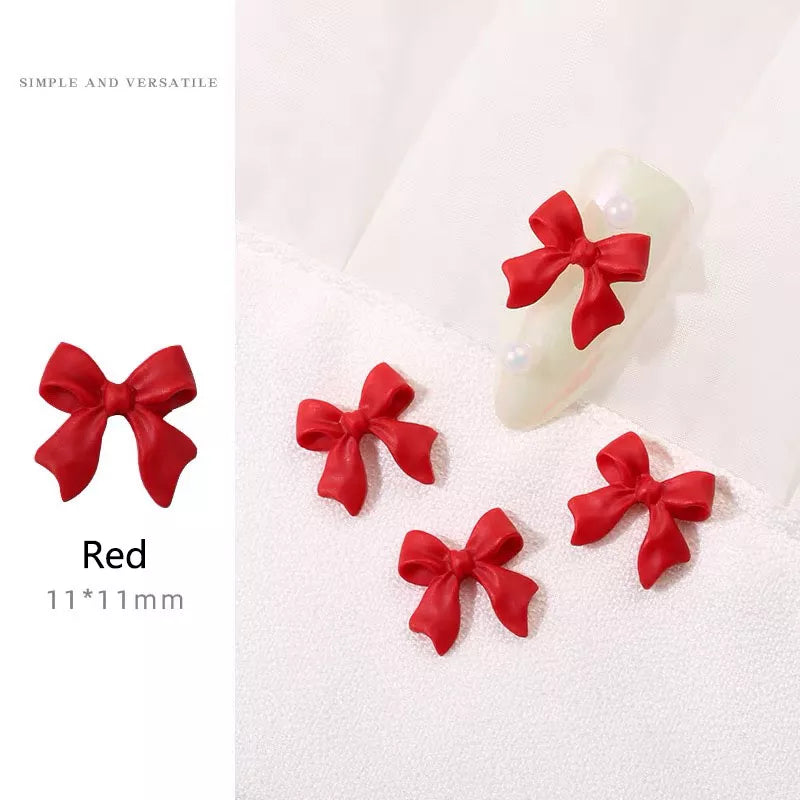 Bow Resin Nail Art Decoration 2pcs