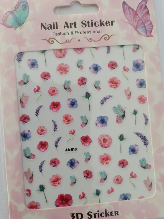 Flower Leaves Nail Art Sticker