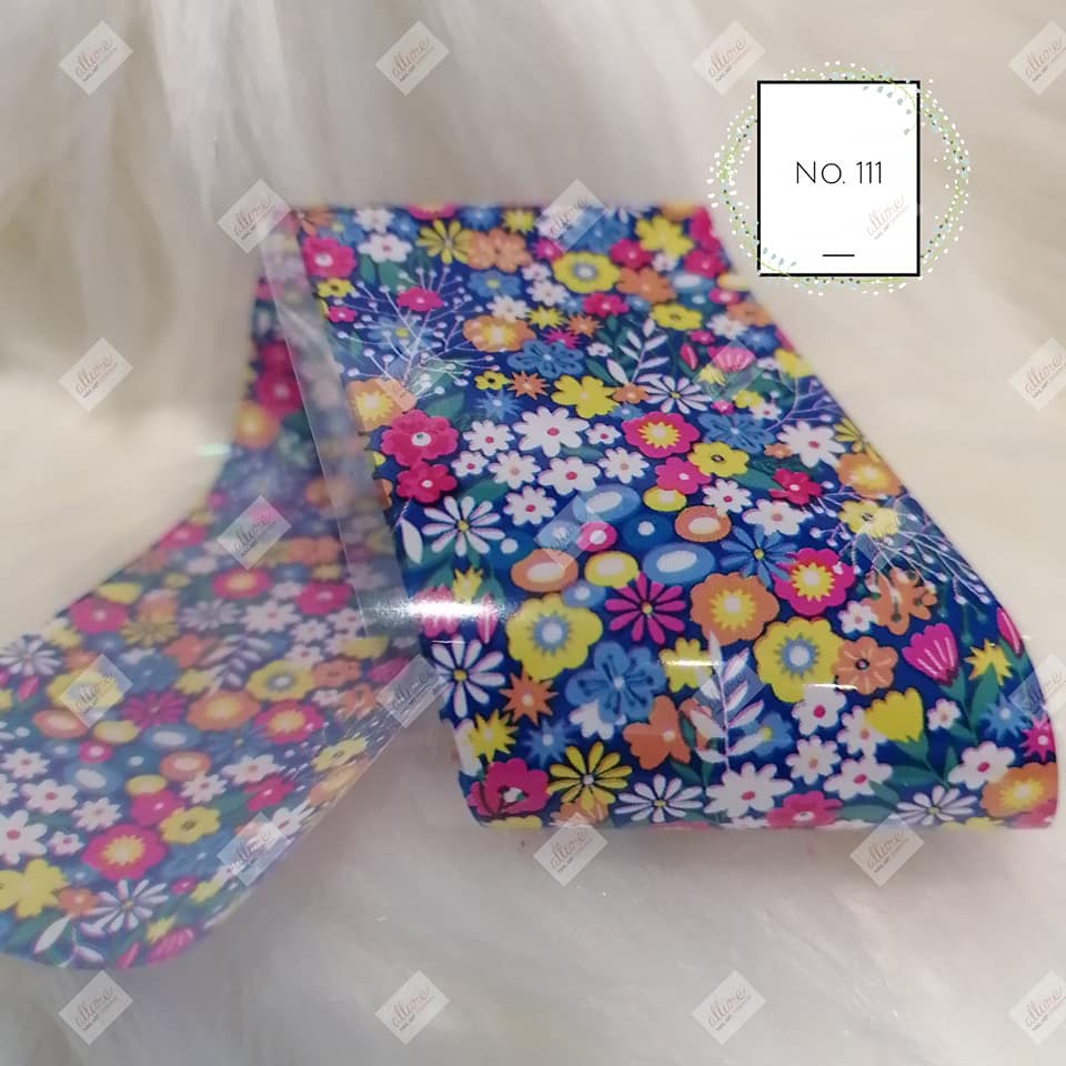 Floral Flower Foil Nail Transfer