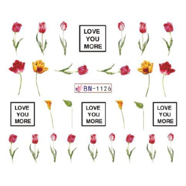 Flower Nail Decal