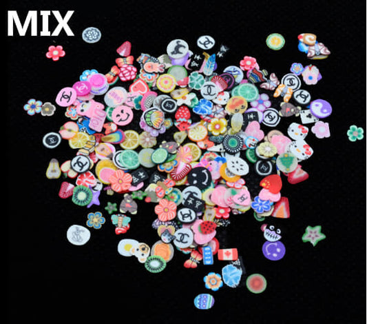 Fimo Polymer Nail Art - FM018 -Art mixed colors
