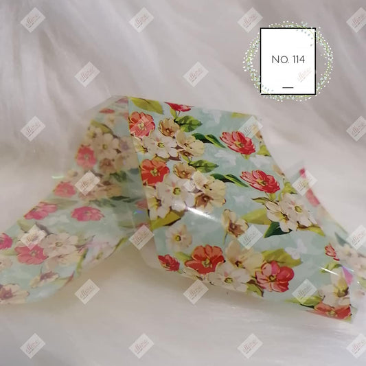 Floral Flower Foil Nail Transfer