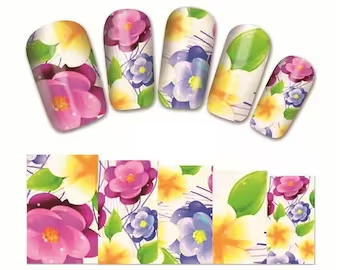 Flower Nail Decal