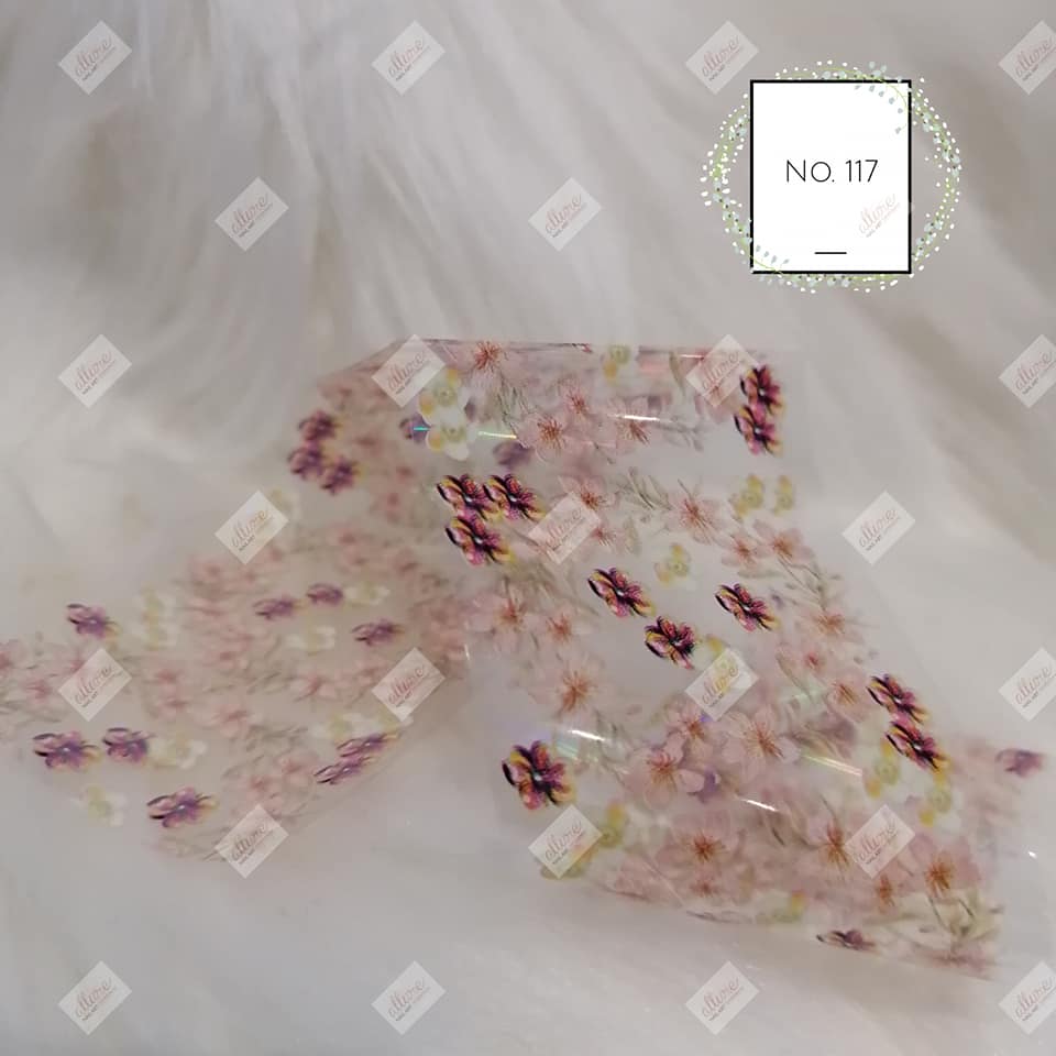 Floral Flower Foil Nail Transfer