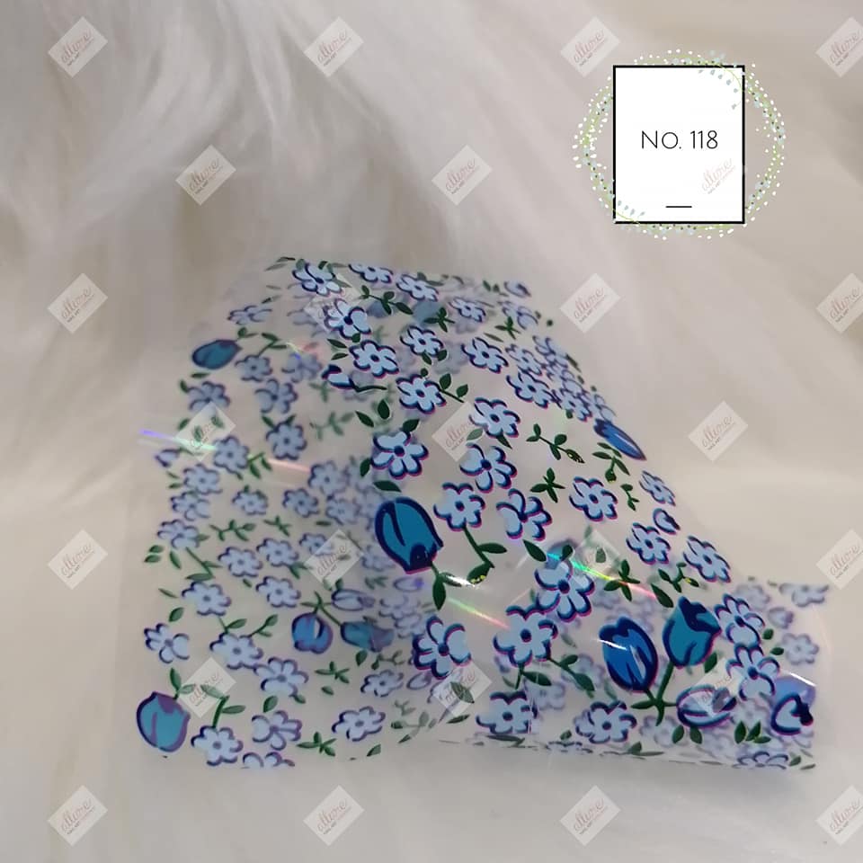 Floral Flower Foil Nail Transfer