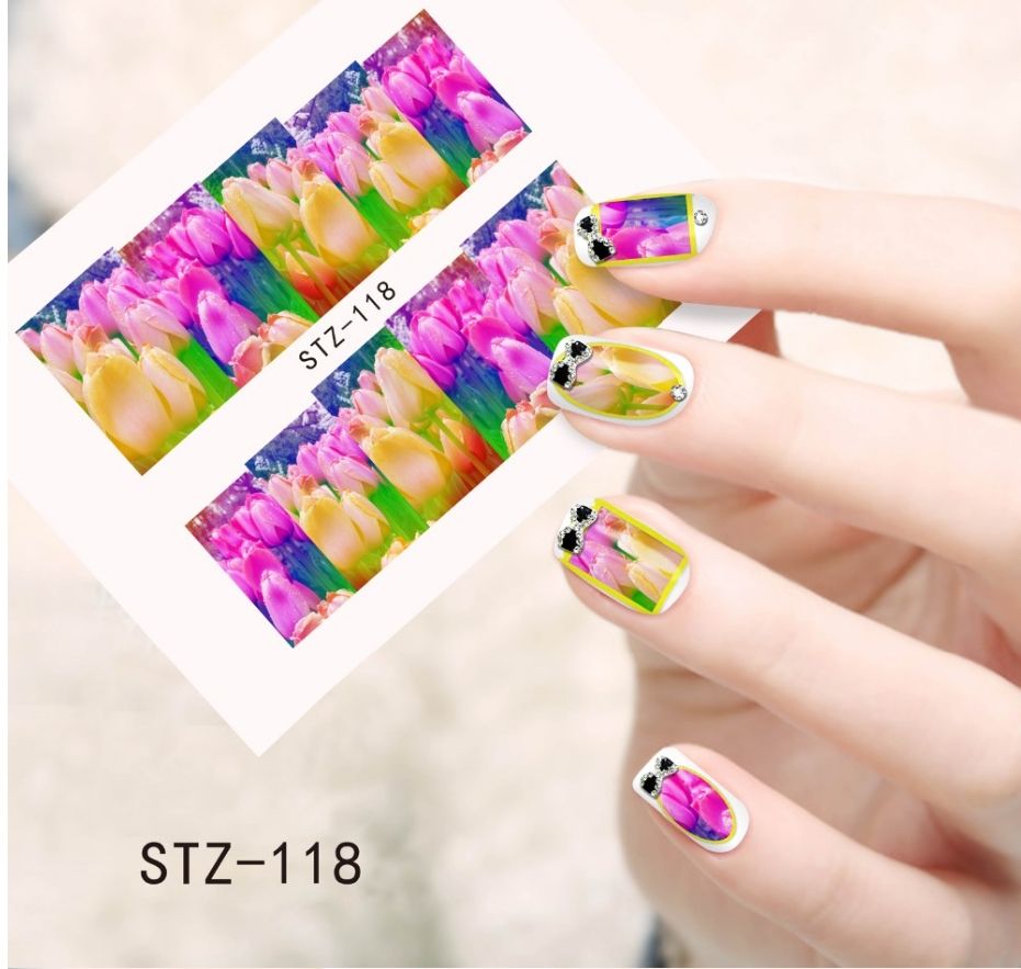 Flower Nail Decal