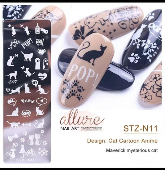 STZN11 Cats Paws Stamping Plate