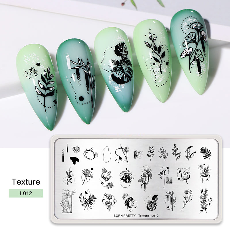 Texture Born Pretty Nail Stamping Plate - L012