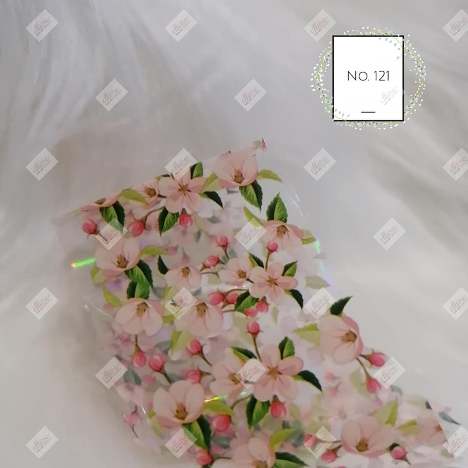 Floral Flower Foil Nail Transfer