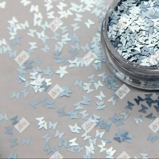 Blue Butterfly Sequin Jars