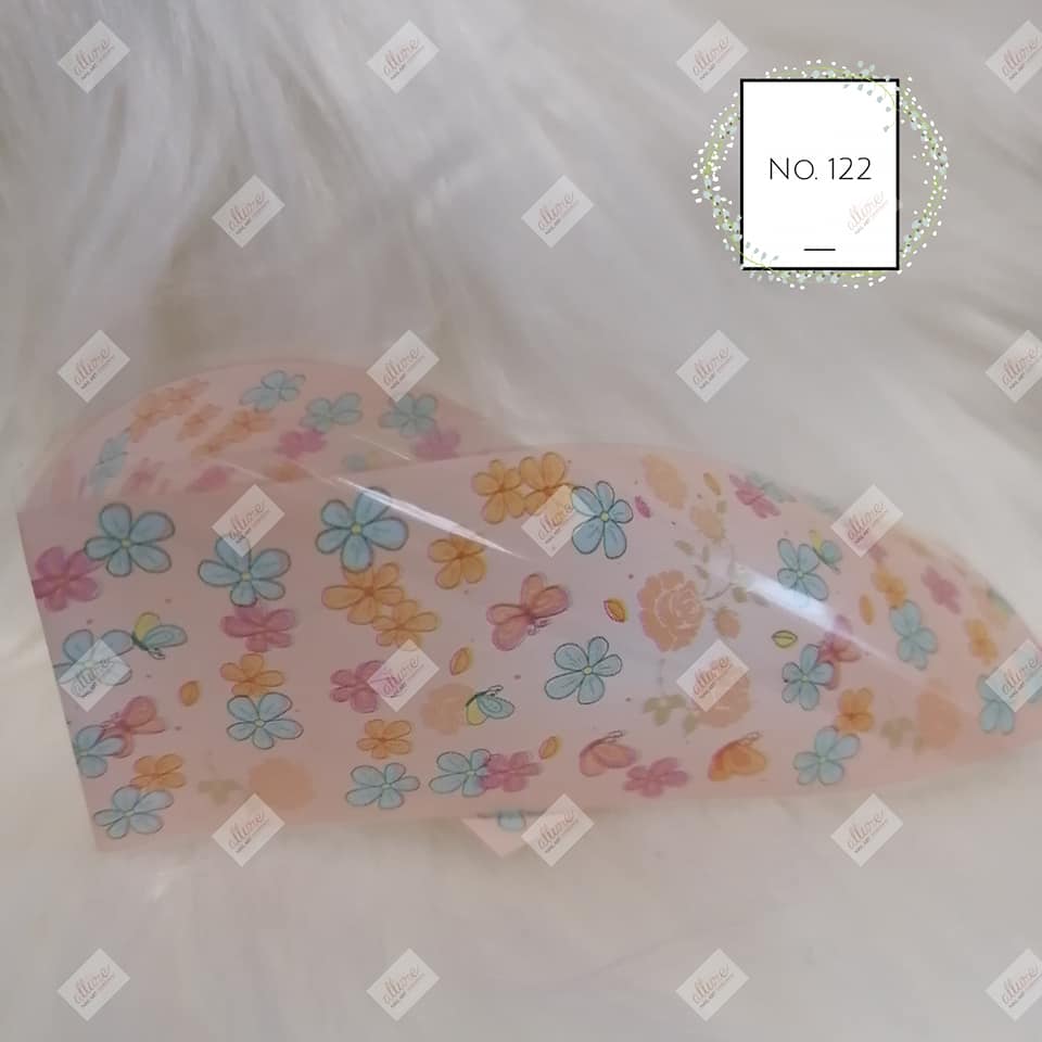 Floral Flower Foil Nail Transfer