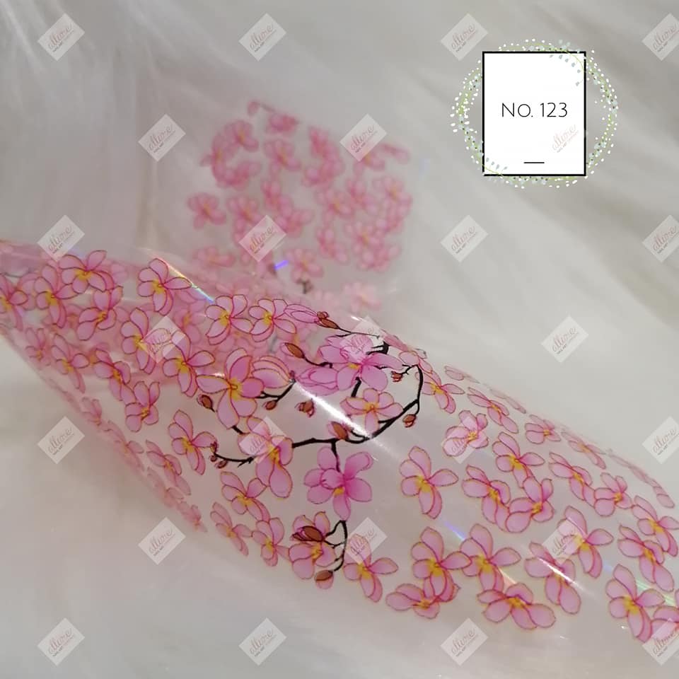 Floral Flower Foil Nail Transfer