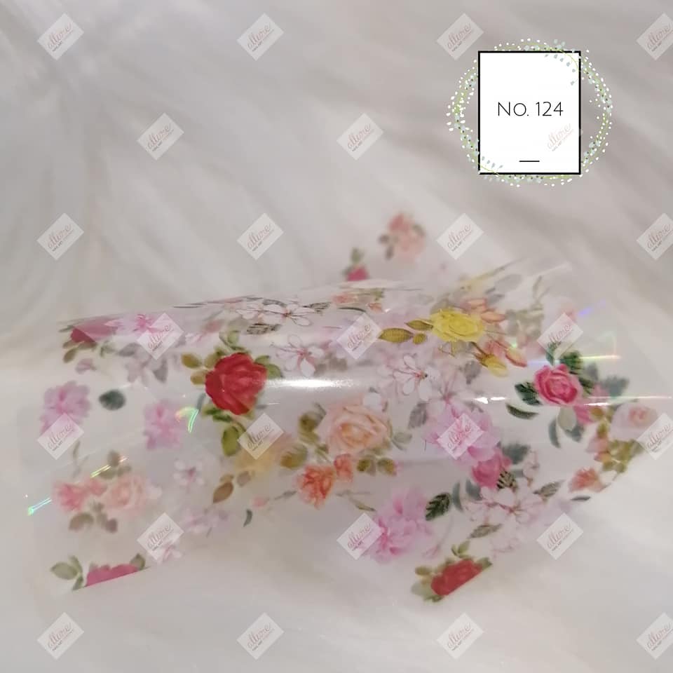 Floral Flower Foil Nail Transfer