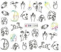 Abstract Face Moon Nail Decal