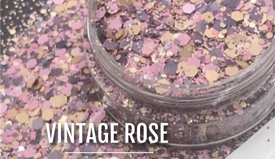 Vintage Rose  Matt Glitter
