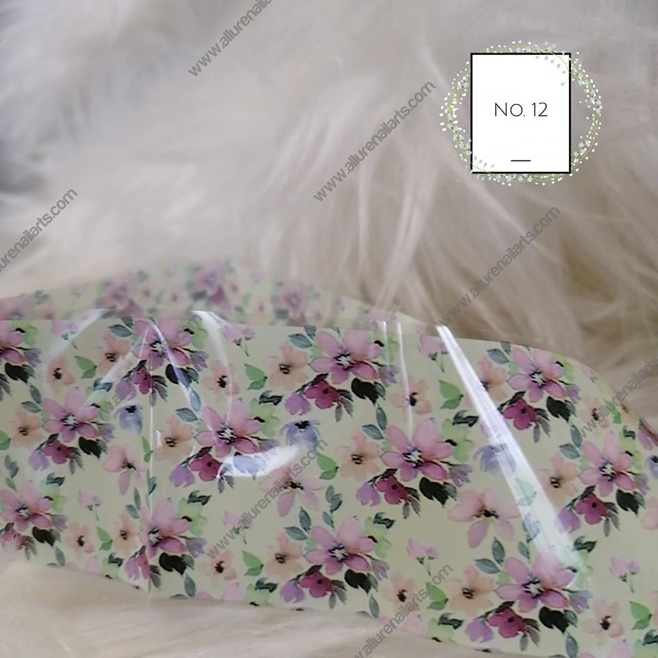Floral Flower Foil Nail Transfer