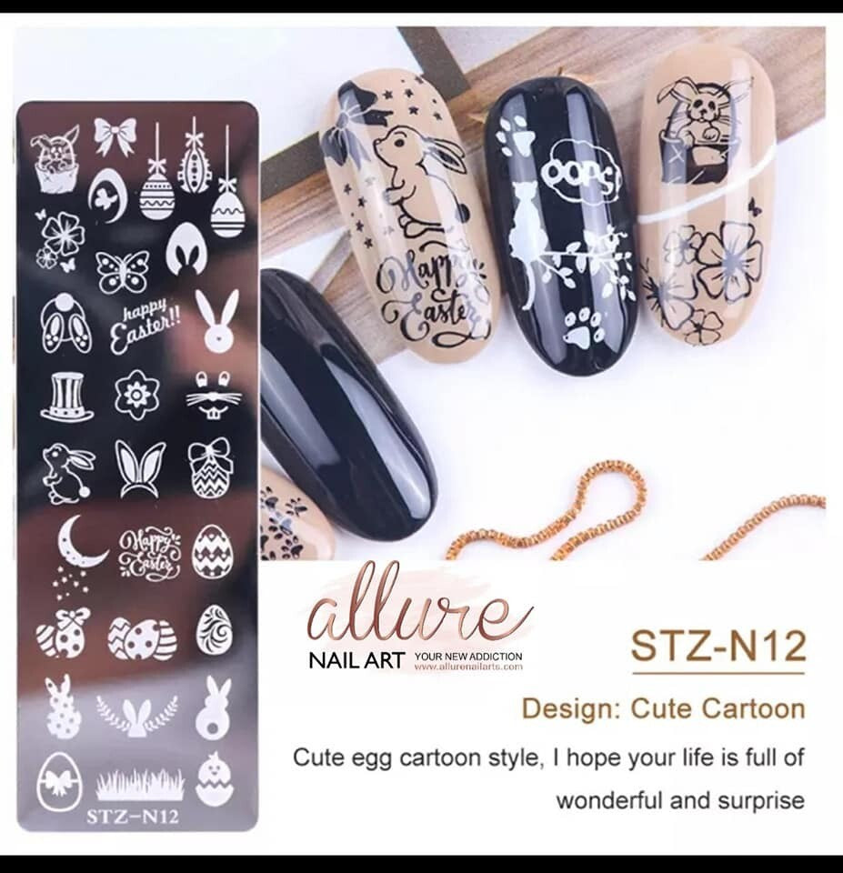 STZN12 Easter Rabbit Stamping Plate