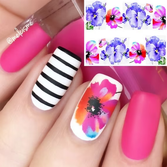 Flower Nail Decal