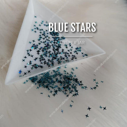 Blue Stars Sequin Jars