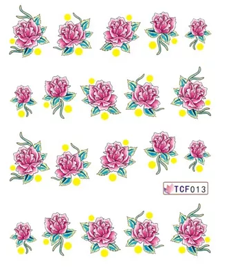 Flower Nail Decal