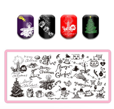 Finger Angel Christmas Stamping Plate - MC13