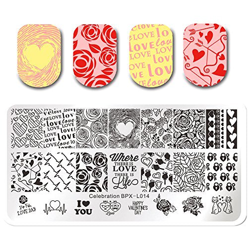 Valentines Born Pretty Plastic Stamping Plate BPXL014