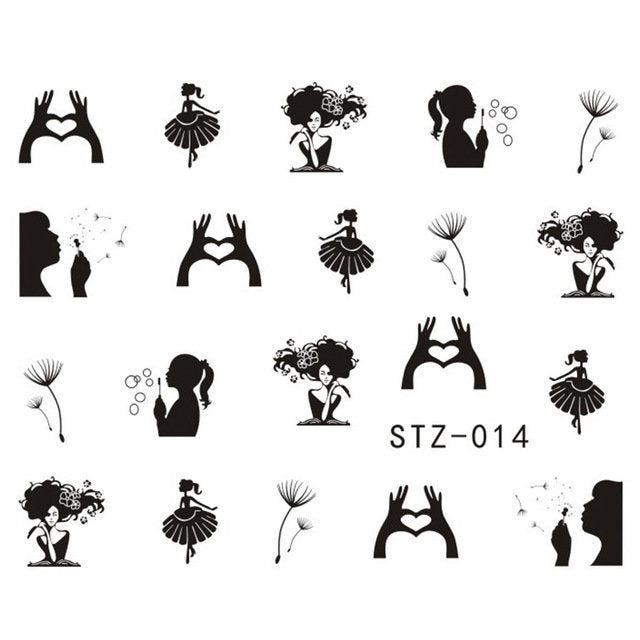 Women Dandelion Nail Decal