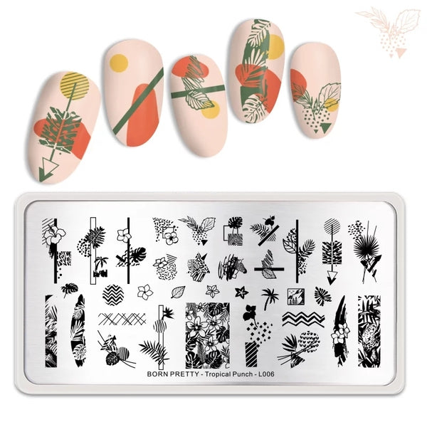 Tropical Punch Fruit Born Pretty Stamping Plate - L006