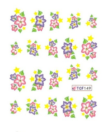 Flower Glitter Nail Decal