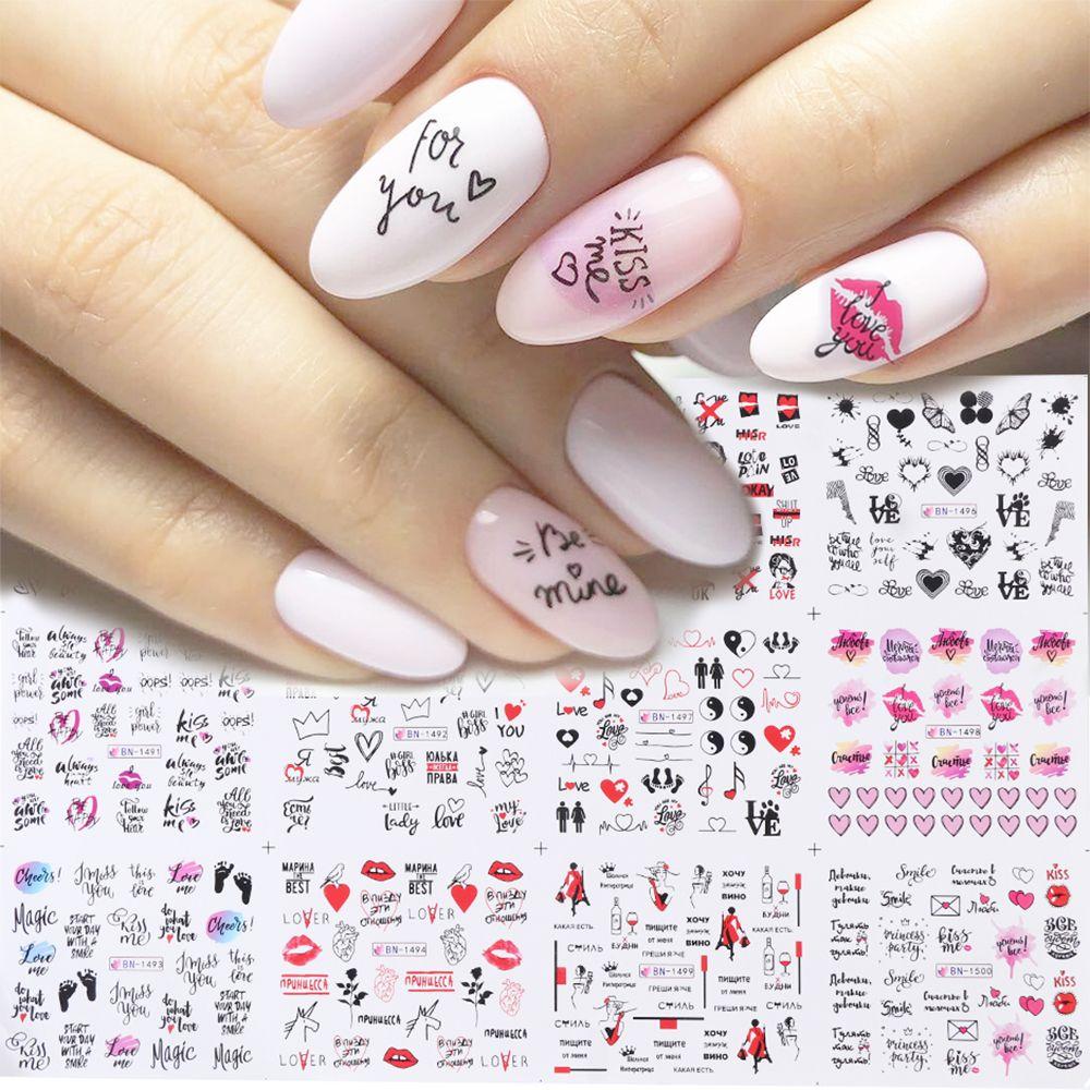 Valentine Abstract Love Nail Decal
