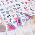 Valentine Abstract Love Nail Decal